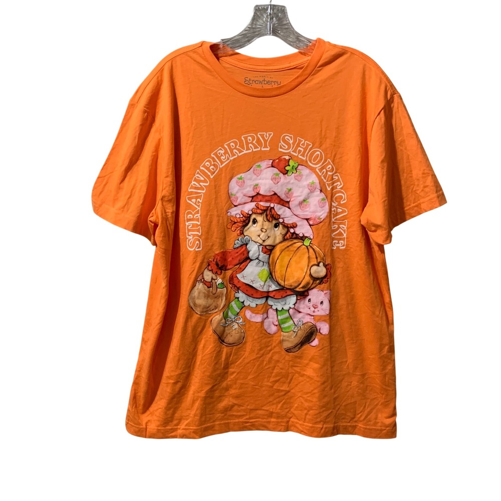 Strawberry Shortcake Pumpkin Halloween Orange Graphic T-Shirt XL Hybrid Apparel